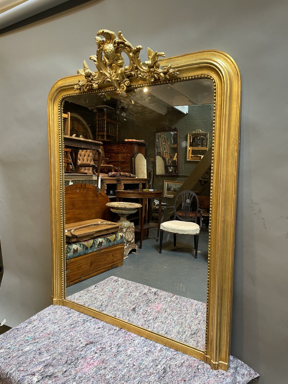 French gilt overmantle mirror View VI