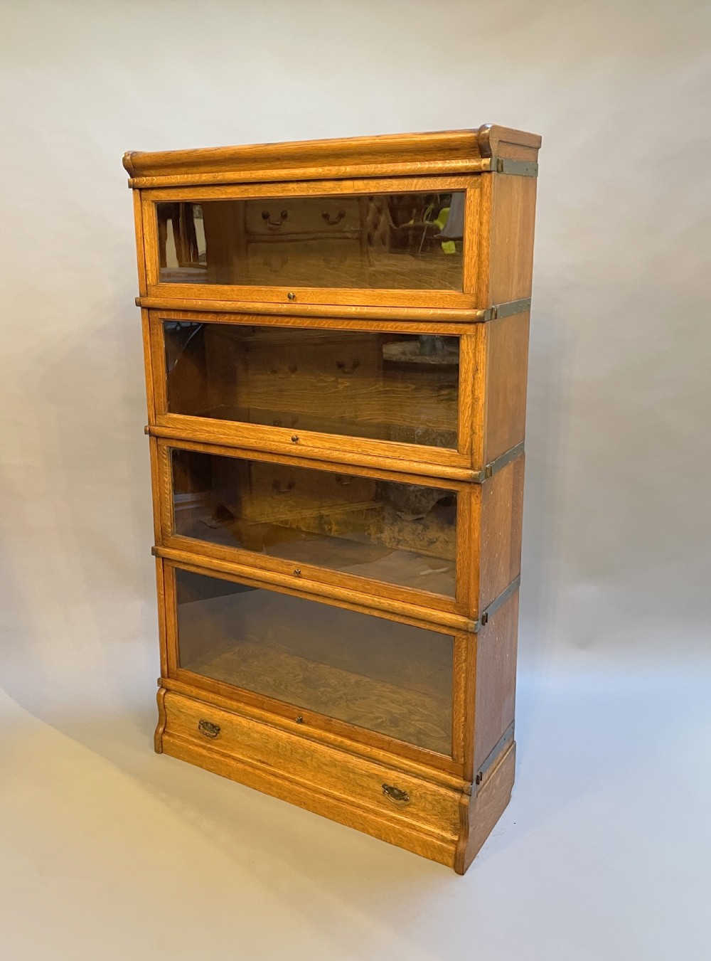 Globe Wernicke oak 4 section bookcase