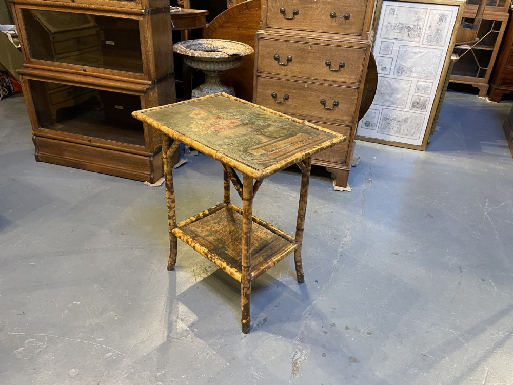Victorian bamboo side table View VI