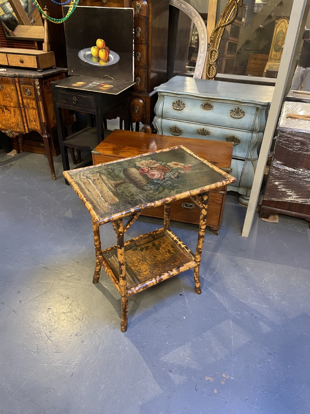 Victorian bamboo side table View VIII