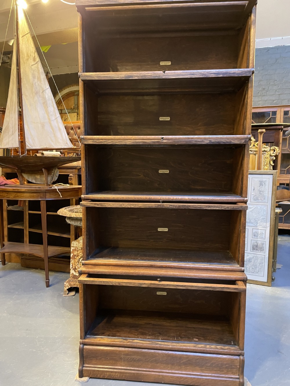 Globe wernicke bookcase of 5 large sections View VII