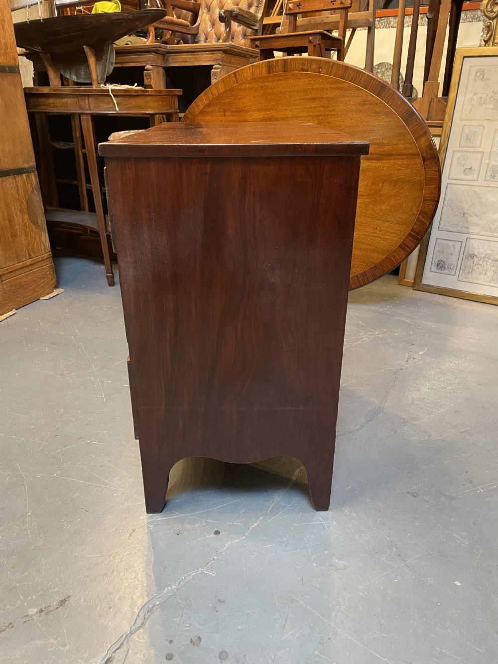 George III Mahogany Small Chest Of Drawers View III