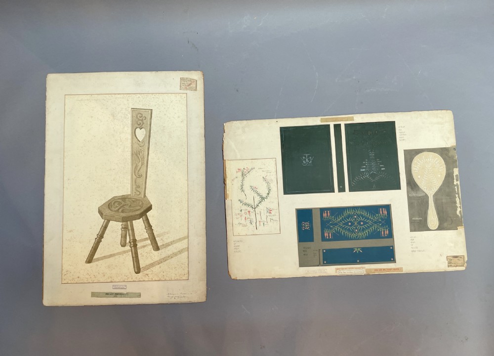 A collection of ten 19th-century academic paper sketches featuring anatomical bones, skulls, architectural columns, and geometric forms. View XXVI