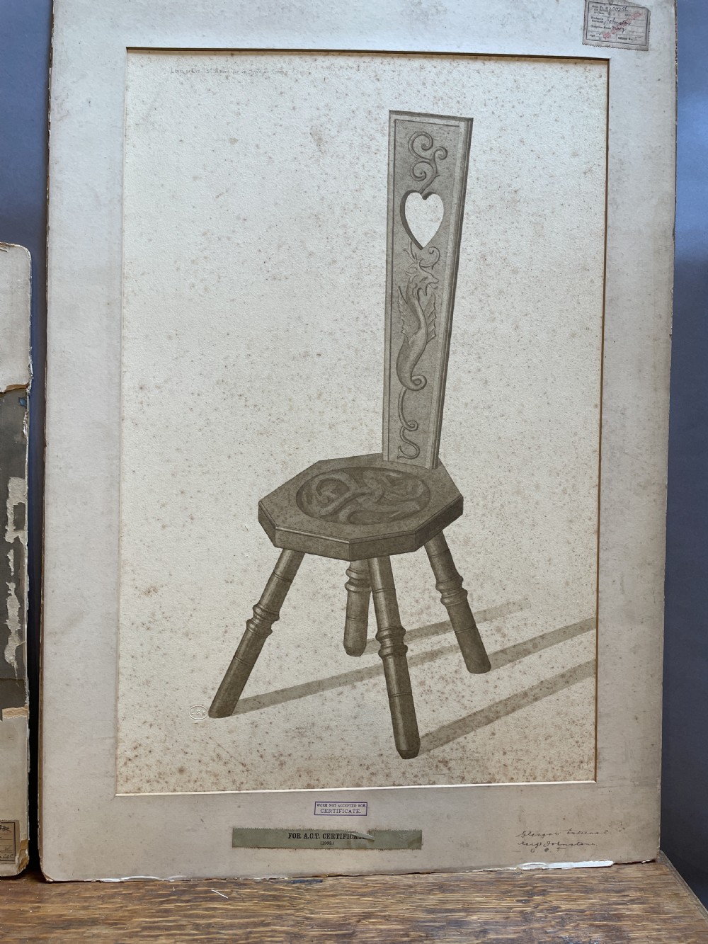 A collection of ten 19th-century academic paper sketches featuring anatomical bones, skulls, architectural columns, and geometric forms. View XXX