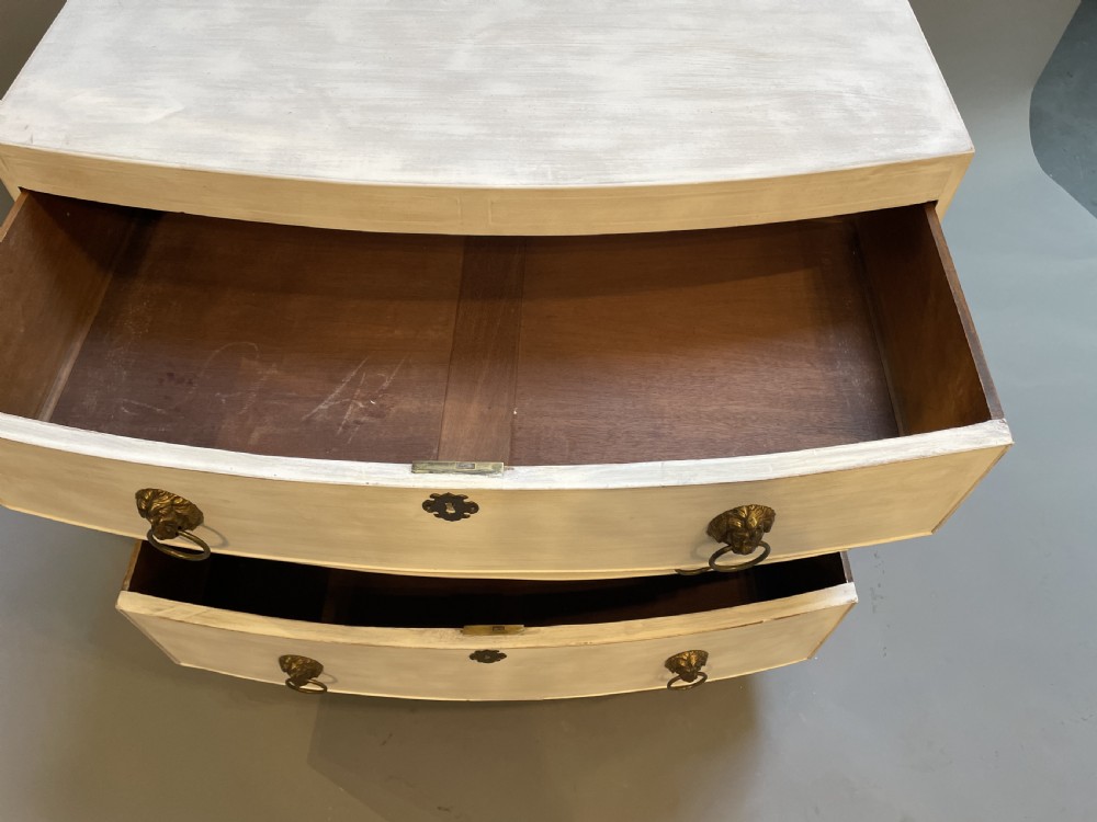 C19th Painted Bow Chest Of Drawers View V