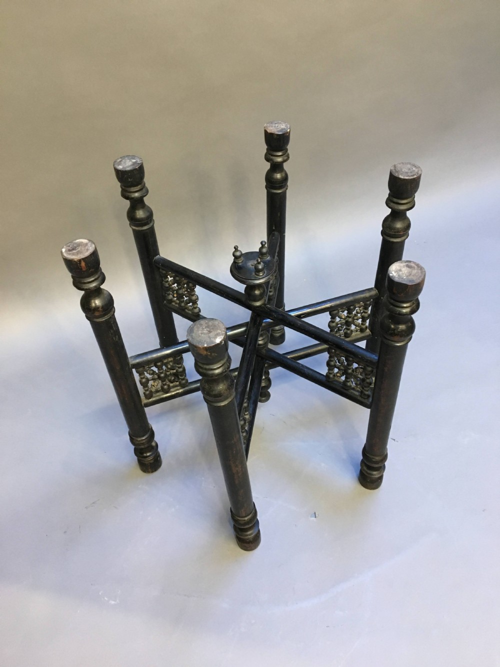 Indian Brass Tray Table View VI