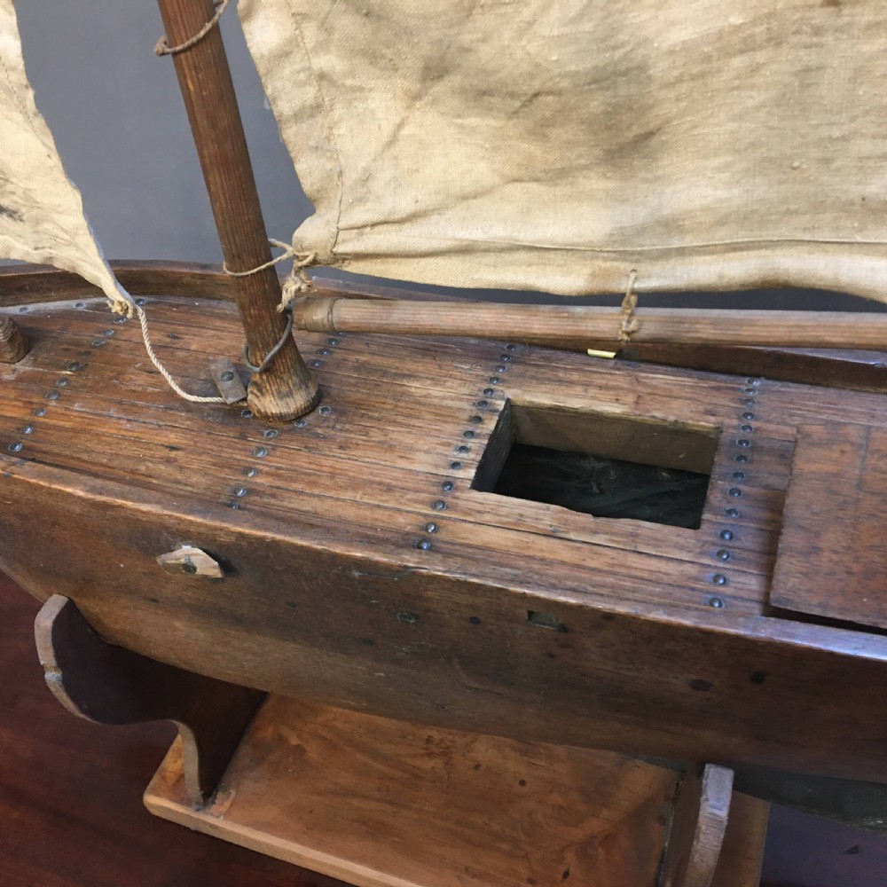 C19th mahogany pond yacht View V