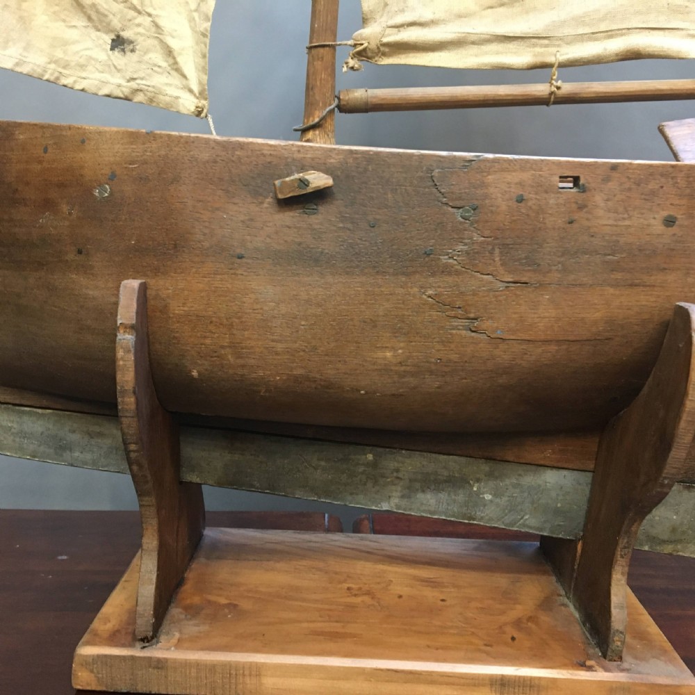 C19th mahogany pond yacht View VIII