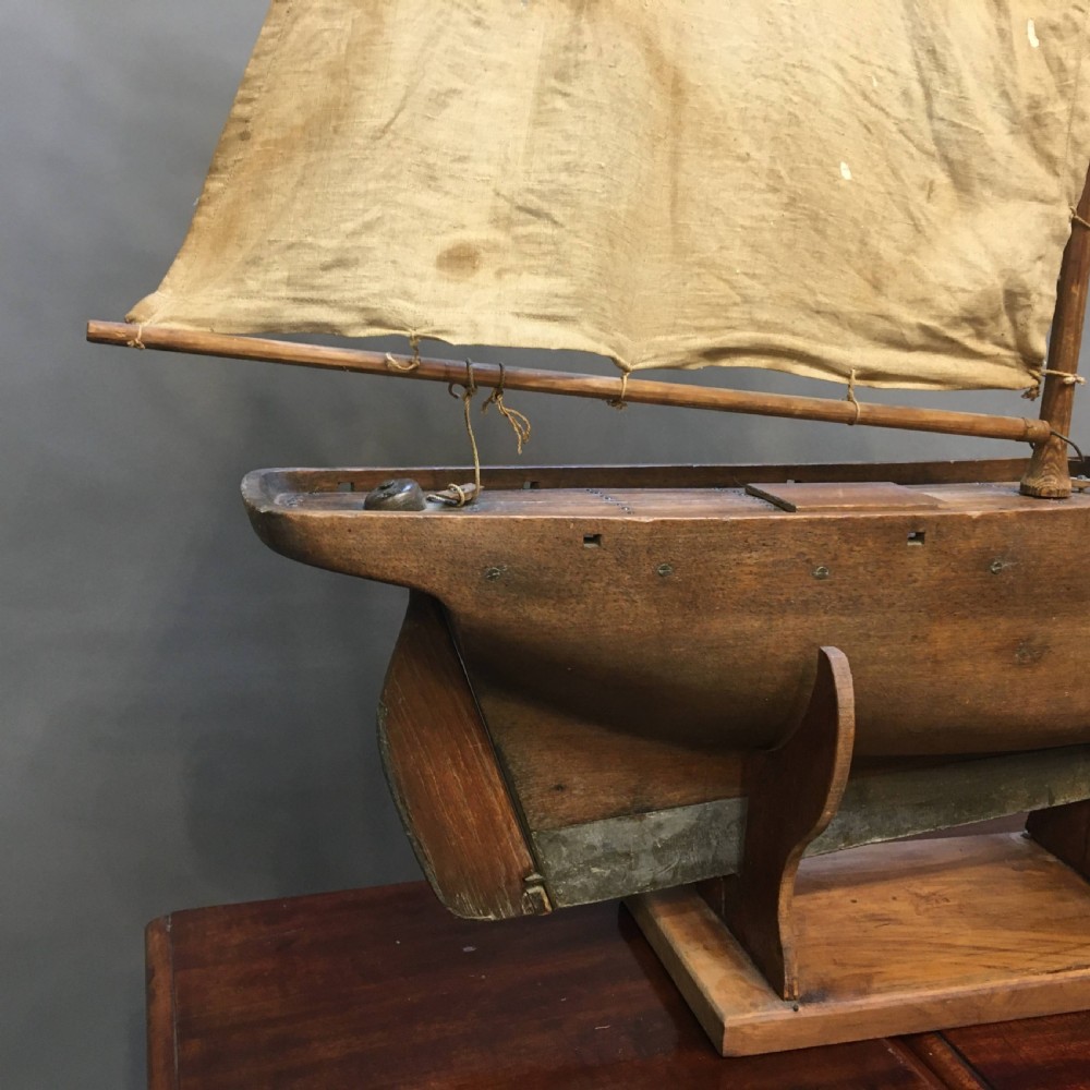 C19th mahogany pond yacht View XI