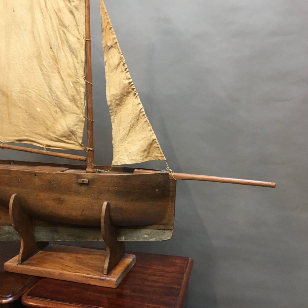 C19th mahogany pond yacht View XII