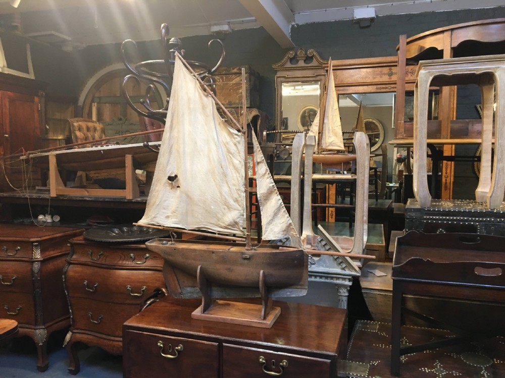 C19th mahogany pond yacht View XIV