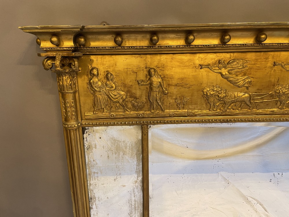 C19th large gilt overmantle mirror View III