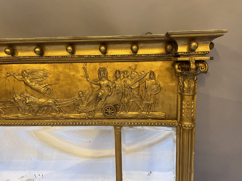 C19th large gilt overmantle mirror View IV