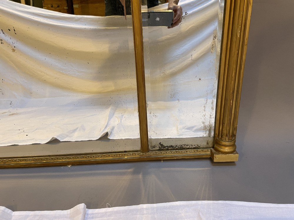 C19th large gilt overmantle mirror View V