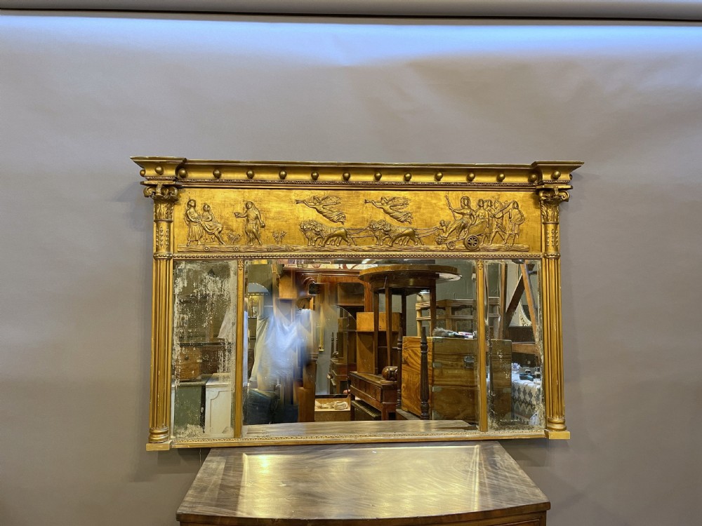 C19th large gilt overmantle mirror View IX