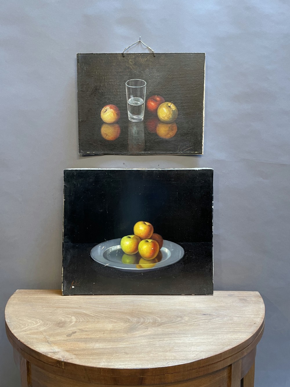 2 Spanish School Still-life Oil Studies