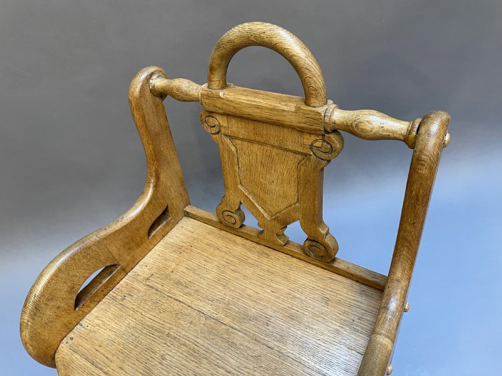 Victorian Oak Hall Chair View II