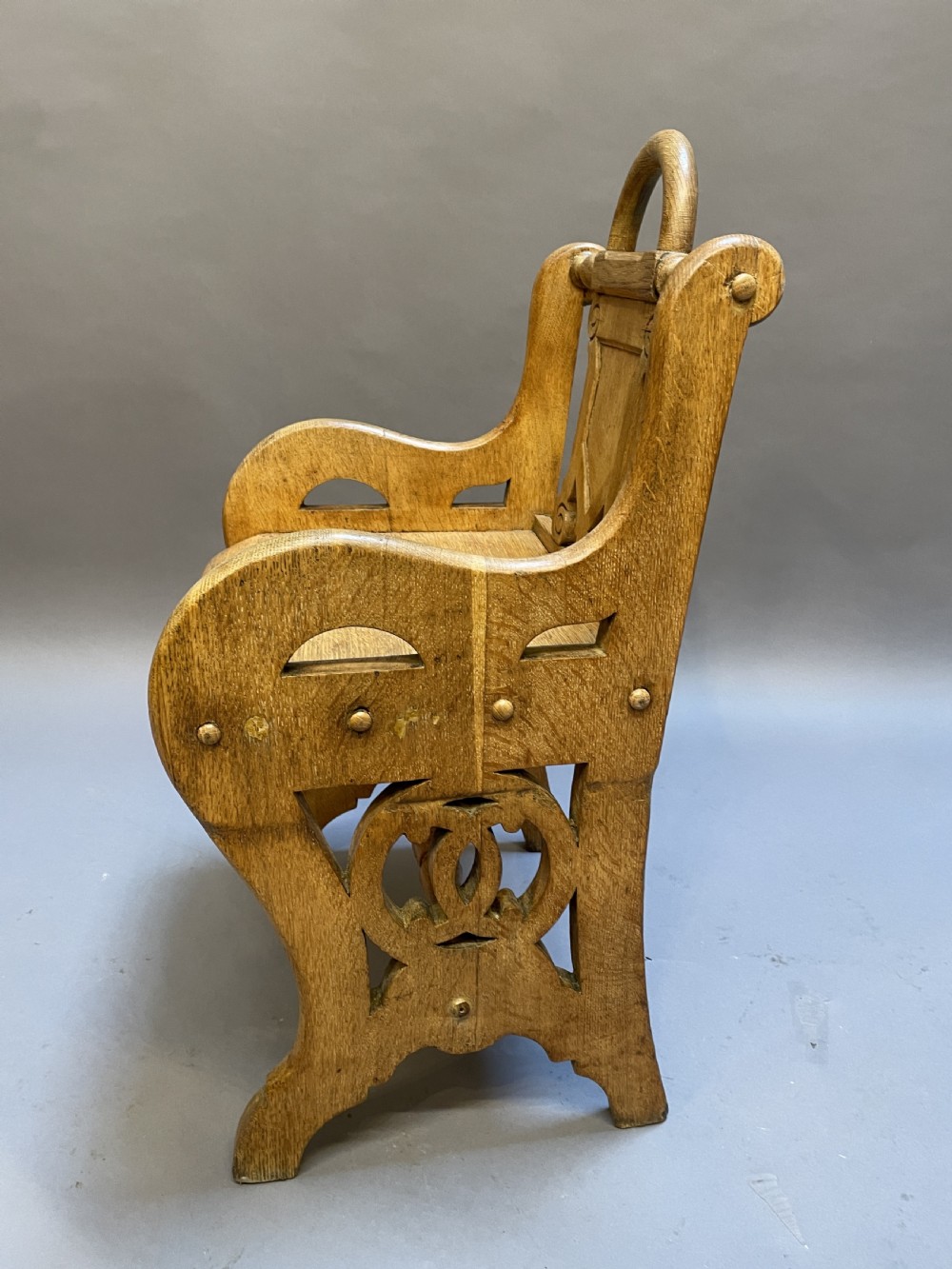 Victorian Oak Hall Chair View III