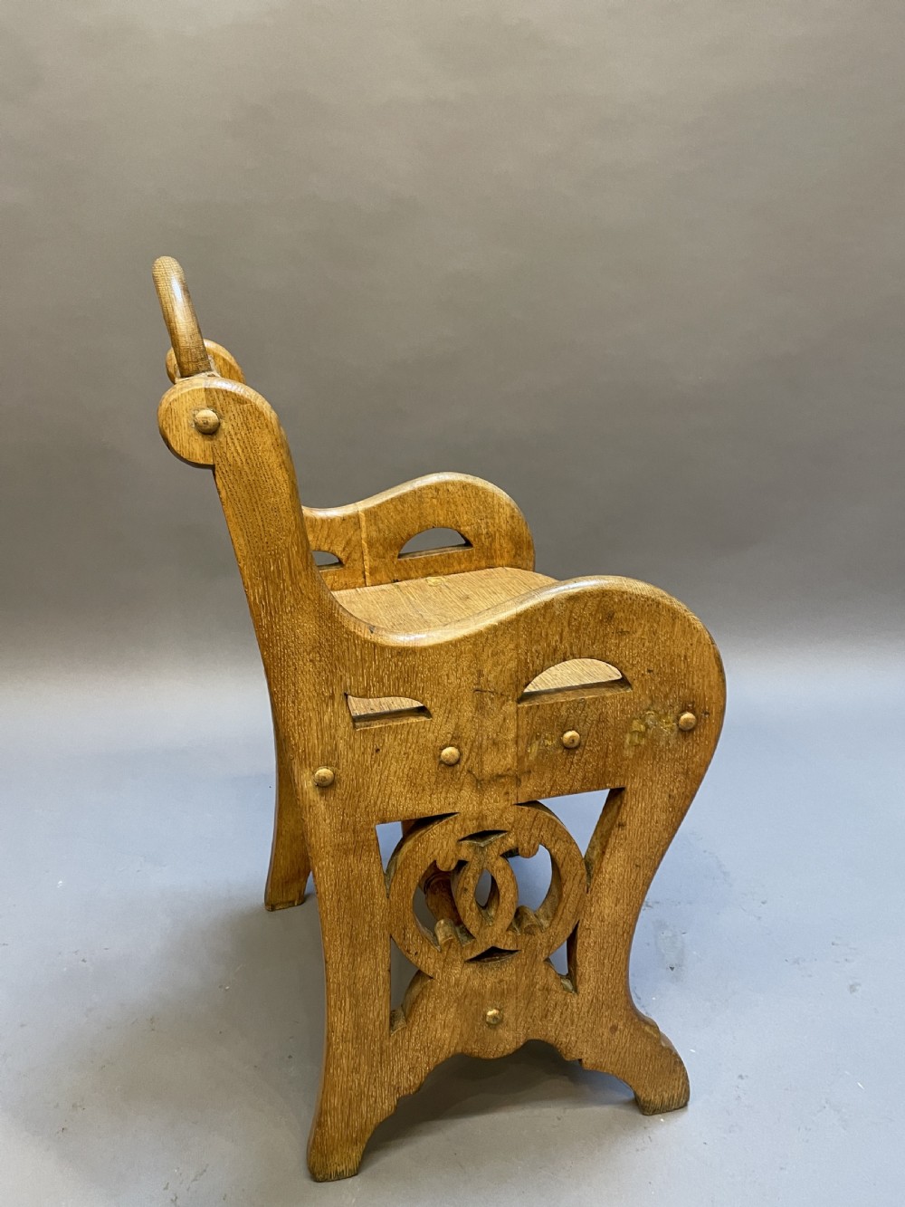 Victorian Oak Hall Chair View V
