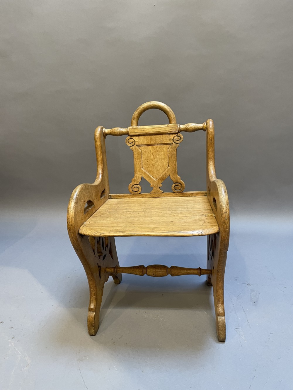 Victorian Oak Hall Chair View VI