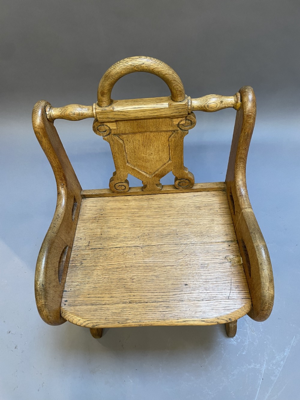 Victorian Oak Hall Chair View VII