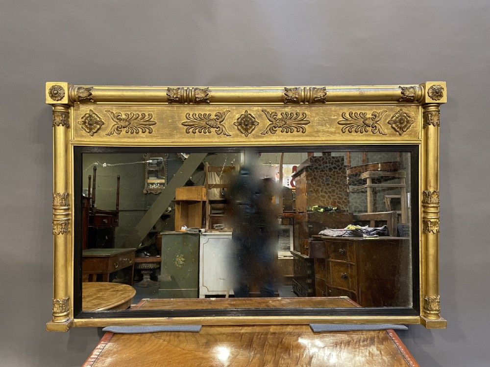 Large Regency Gilt Overmantle Mirror