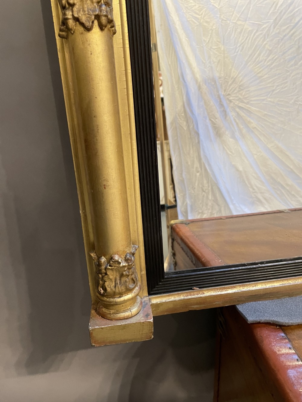 Large Regency Gilt Overmantle Mirror View VIII