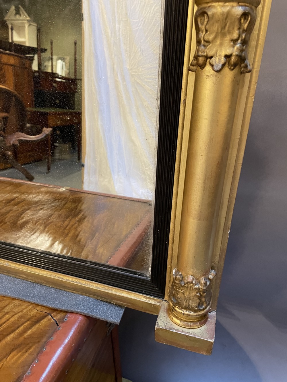 Large Regency Gilt Overmantle Mirror View IX