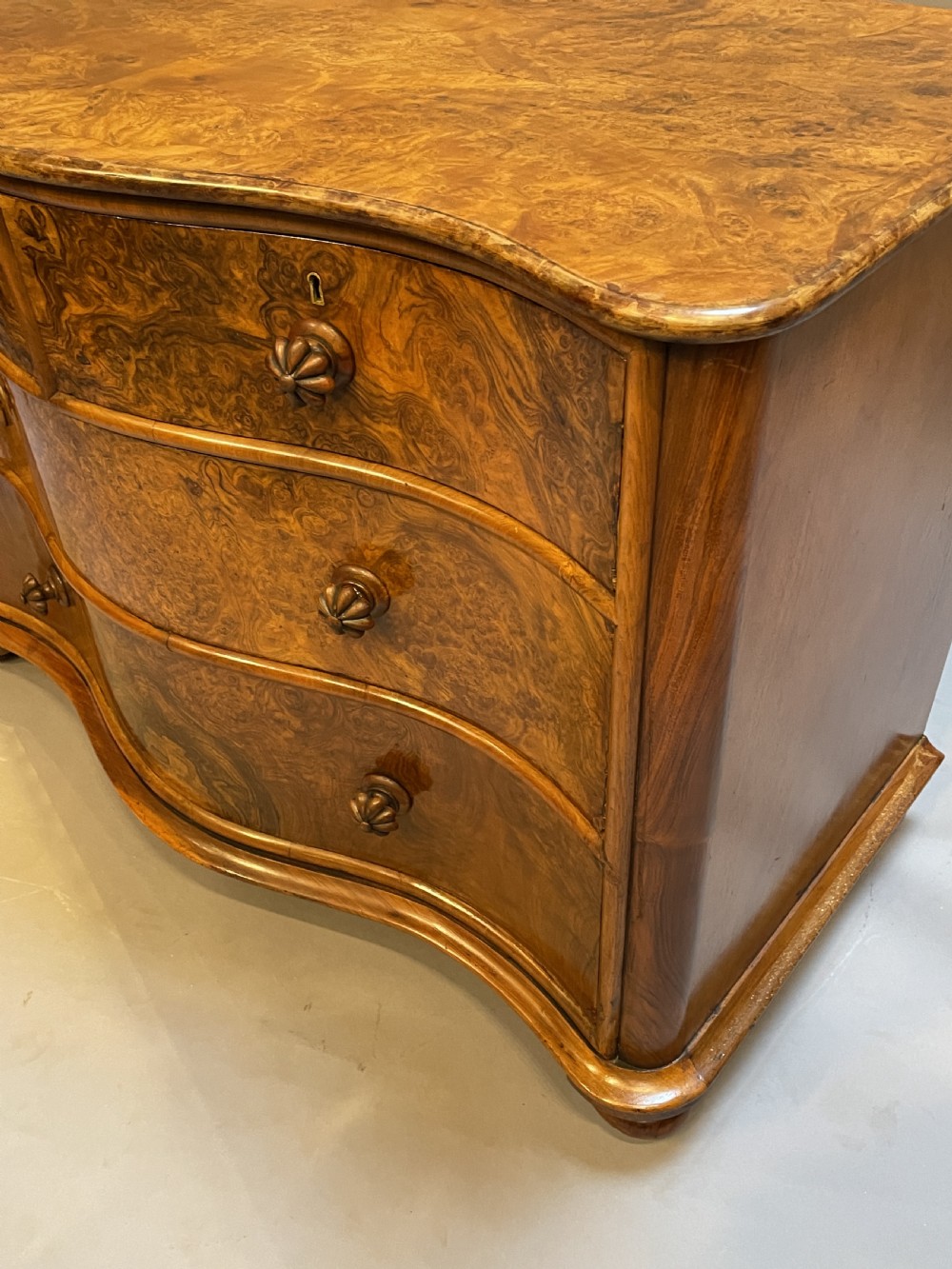 Victorian Burr Walnut Chest Of Drawers View II