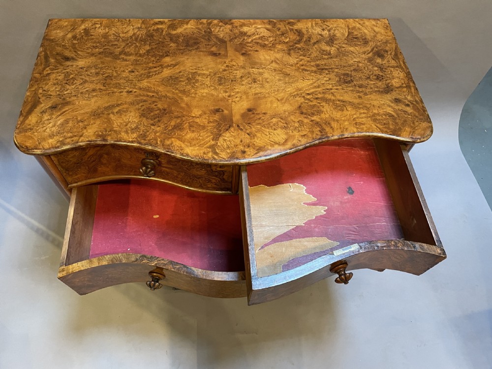 Victorian Burr Walnut Chest Of Drawers View V