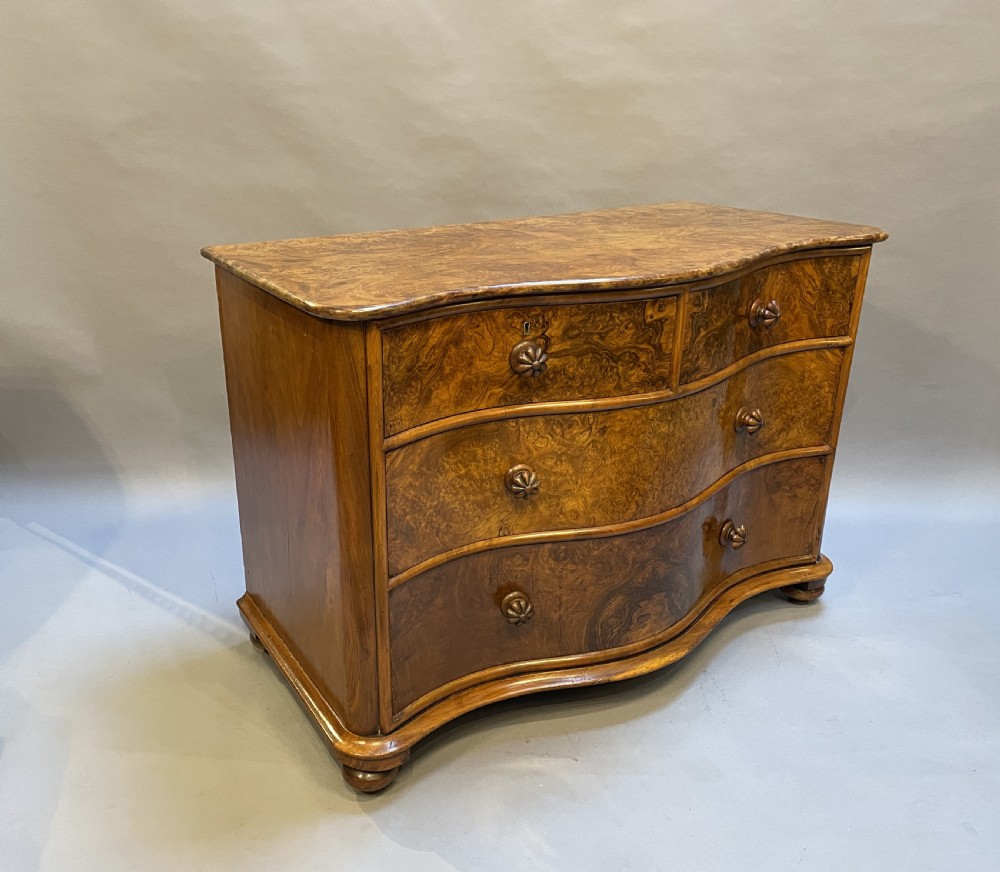 Victorian Burr Walnut Chest Of Drawers View VI