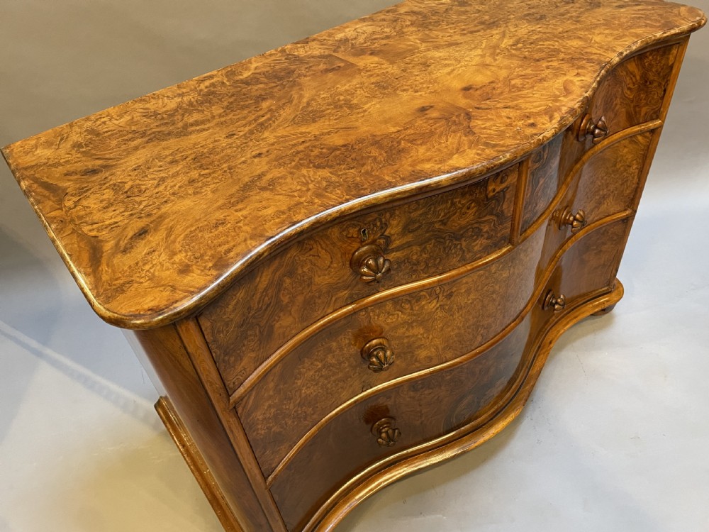 Victorian Burr Walnut Chest Of Drawers View VII