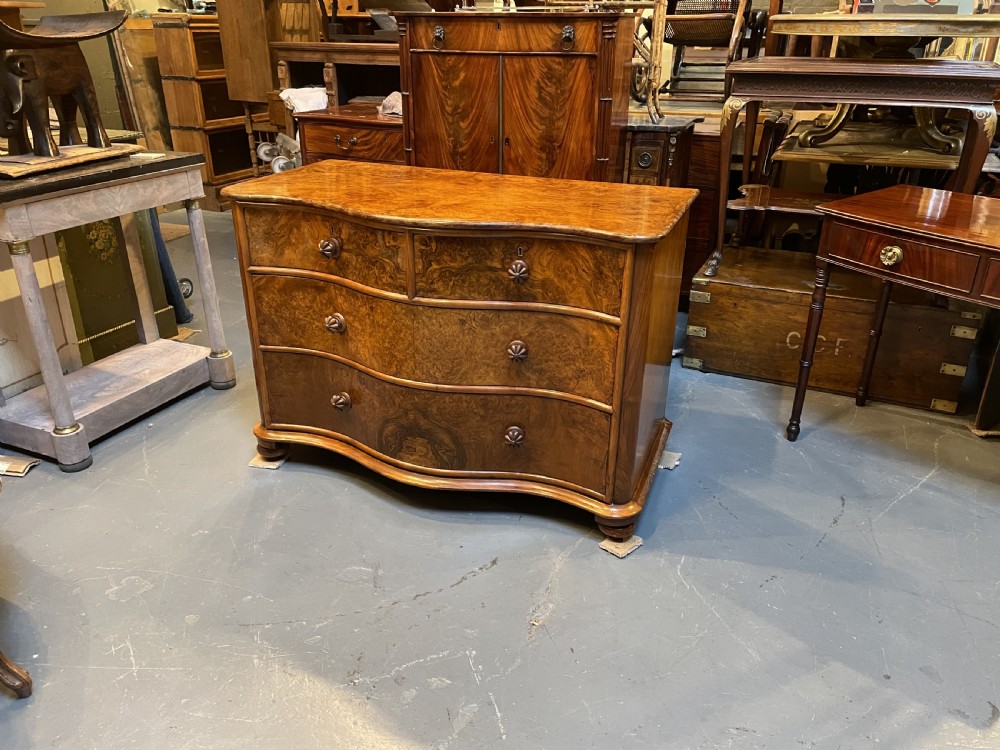 Victorian Burr Walnut Chest Of Drawers View IX