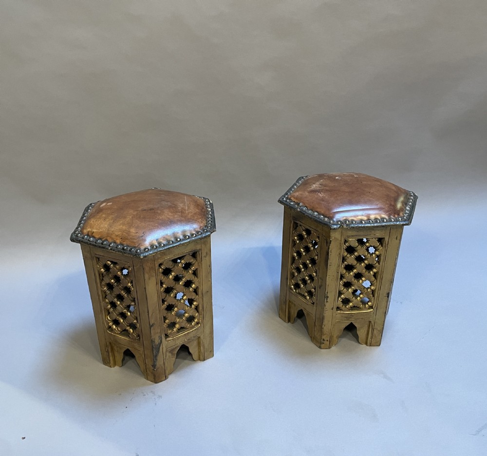 Pair Moroccan stools