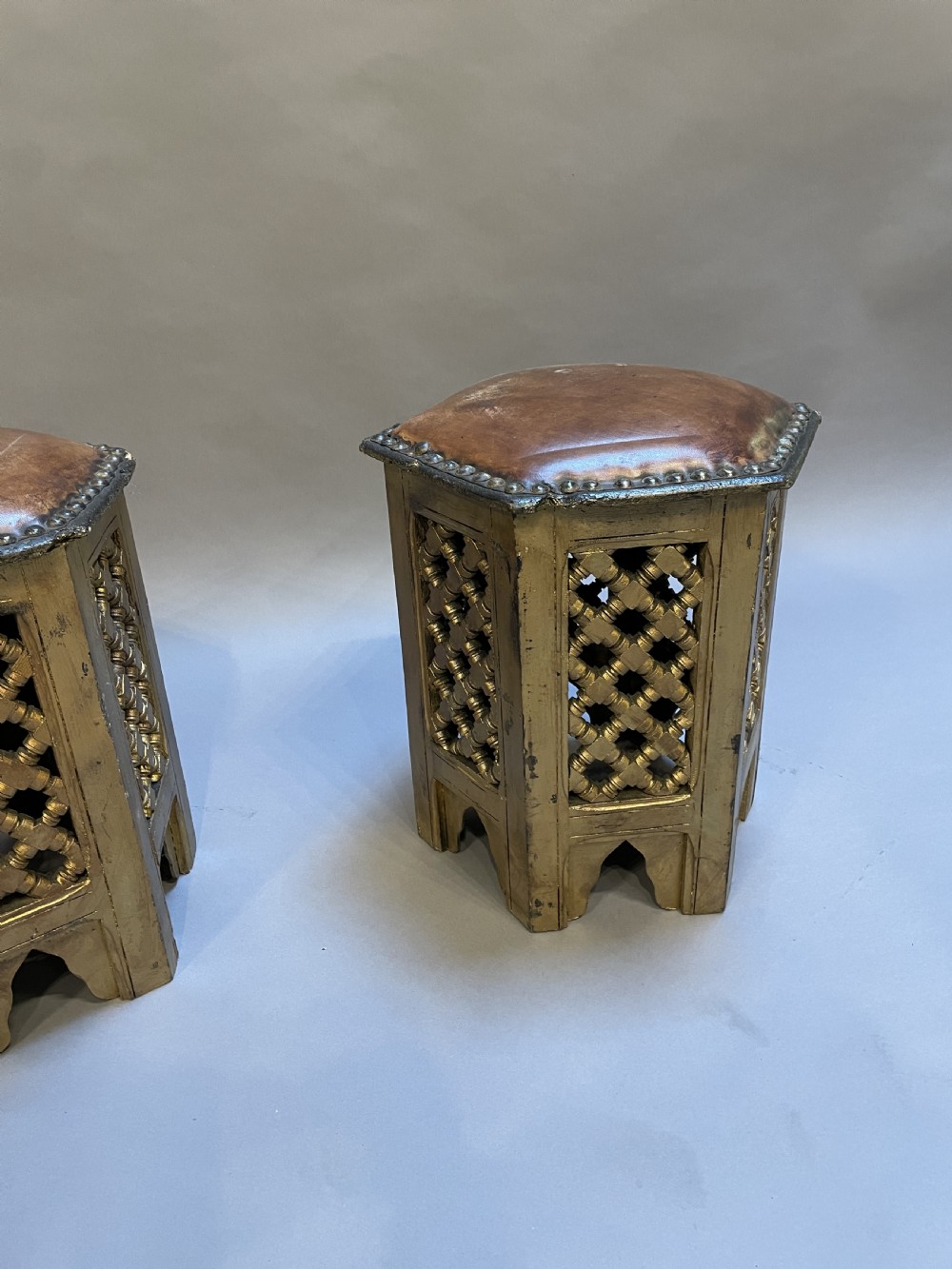Pair Moroccan stools View II