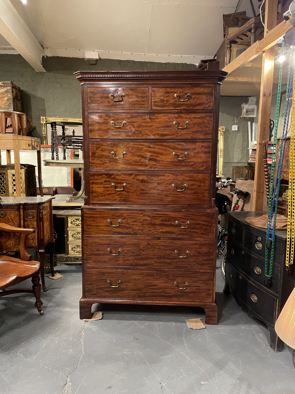 George III Mahogany Tallboy Chest Of Drawers View V