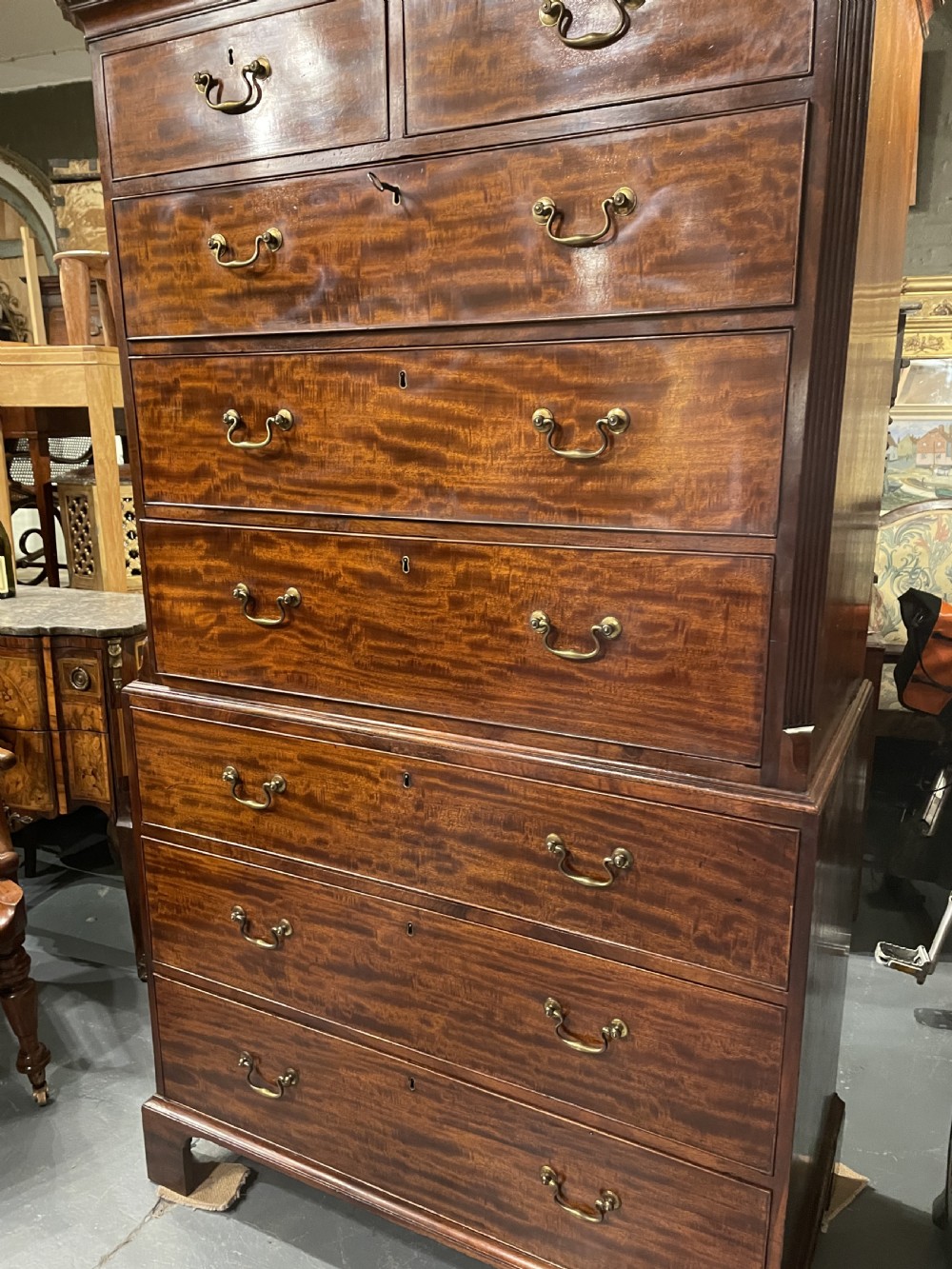 George III Mahogany Tallboy Chest Of Drawers View VI