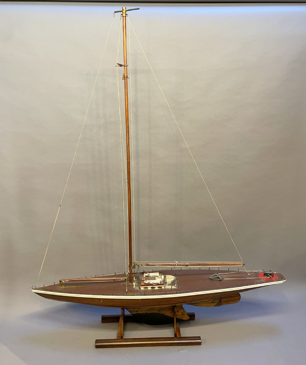 large vintage pond yacht
