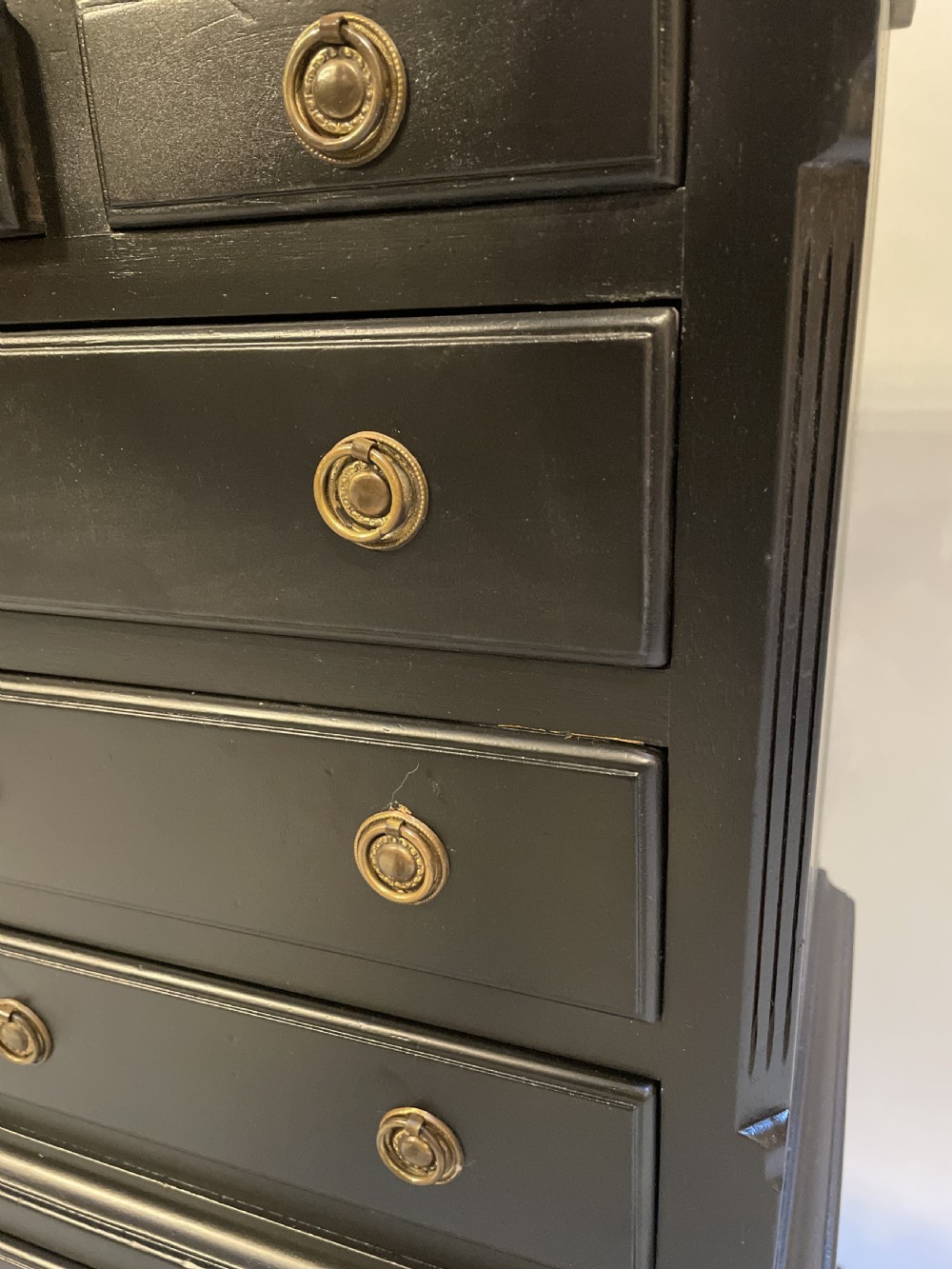 Pair Georgian Ebonised Bedside Chests View IV