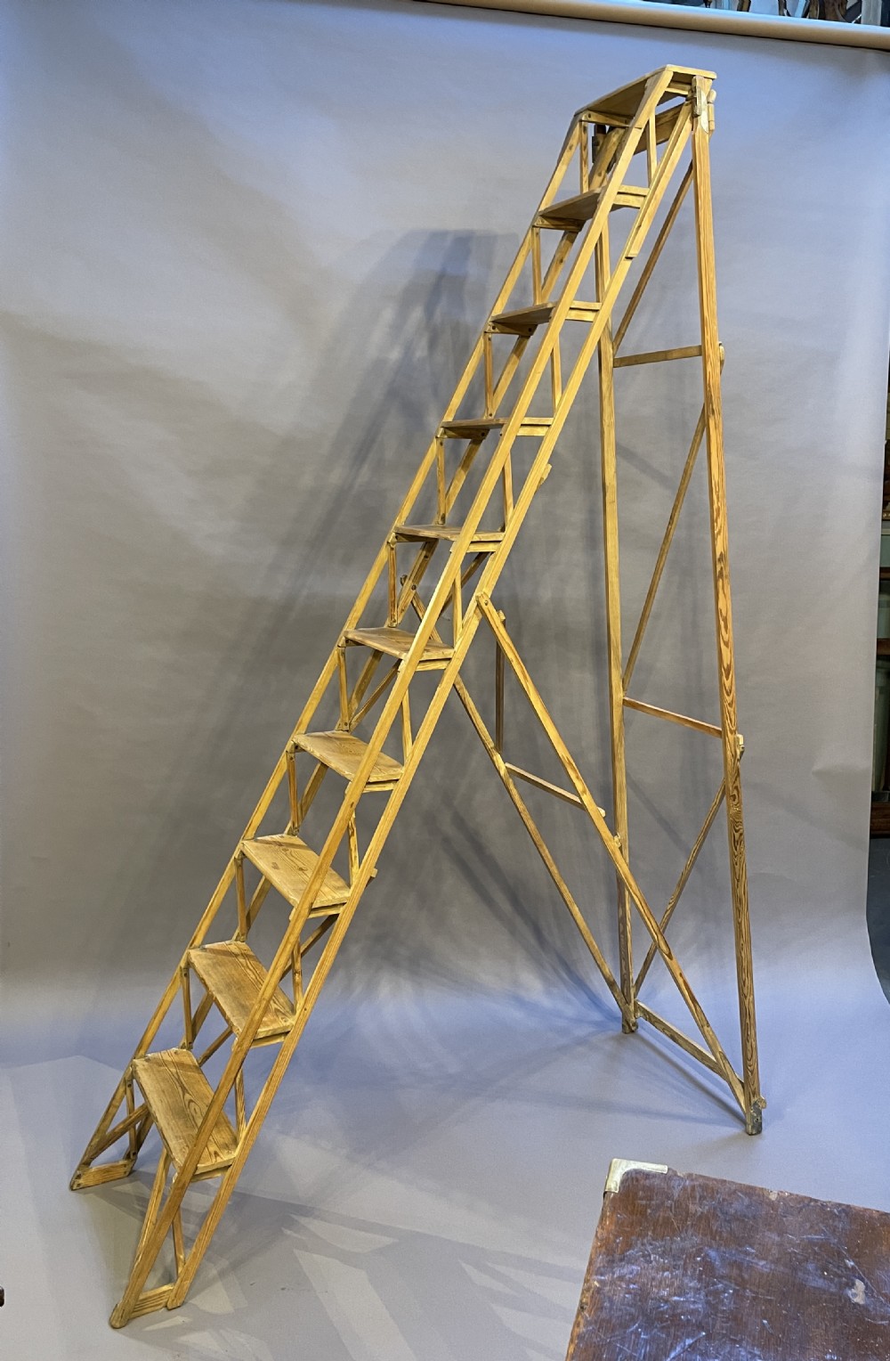 Vintage Large Library Steps Ladder