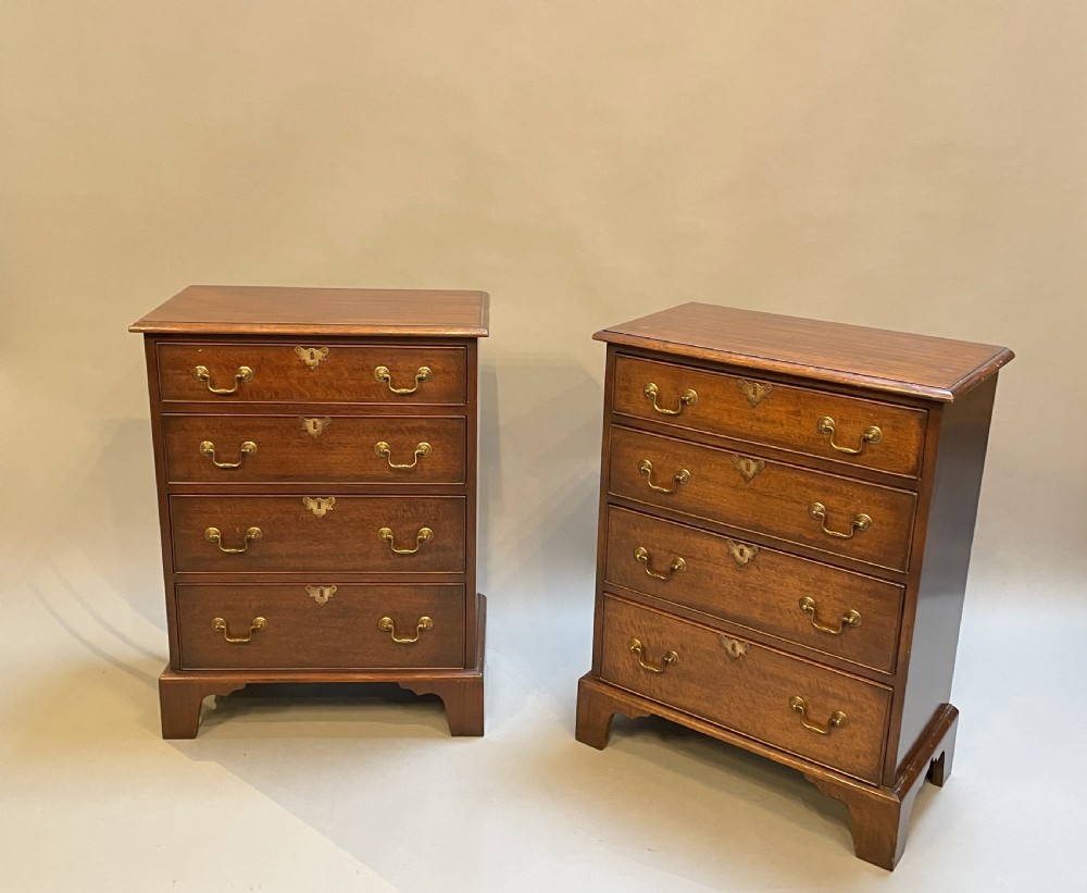 Pair Georgian Revival Bachelors Chest Of Drawers
