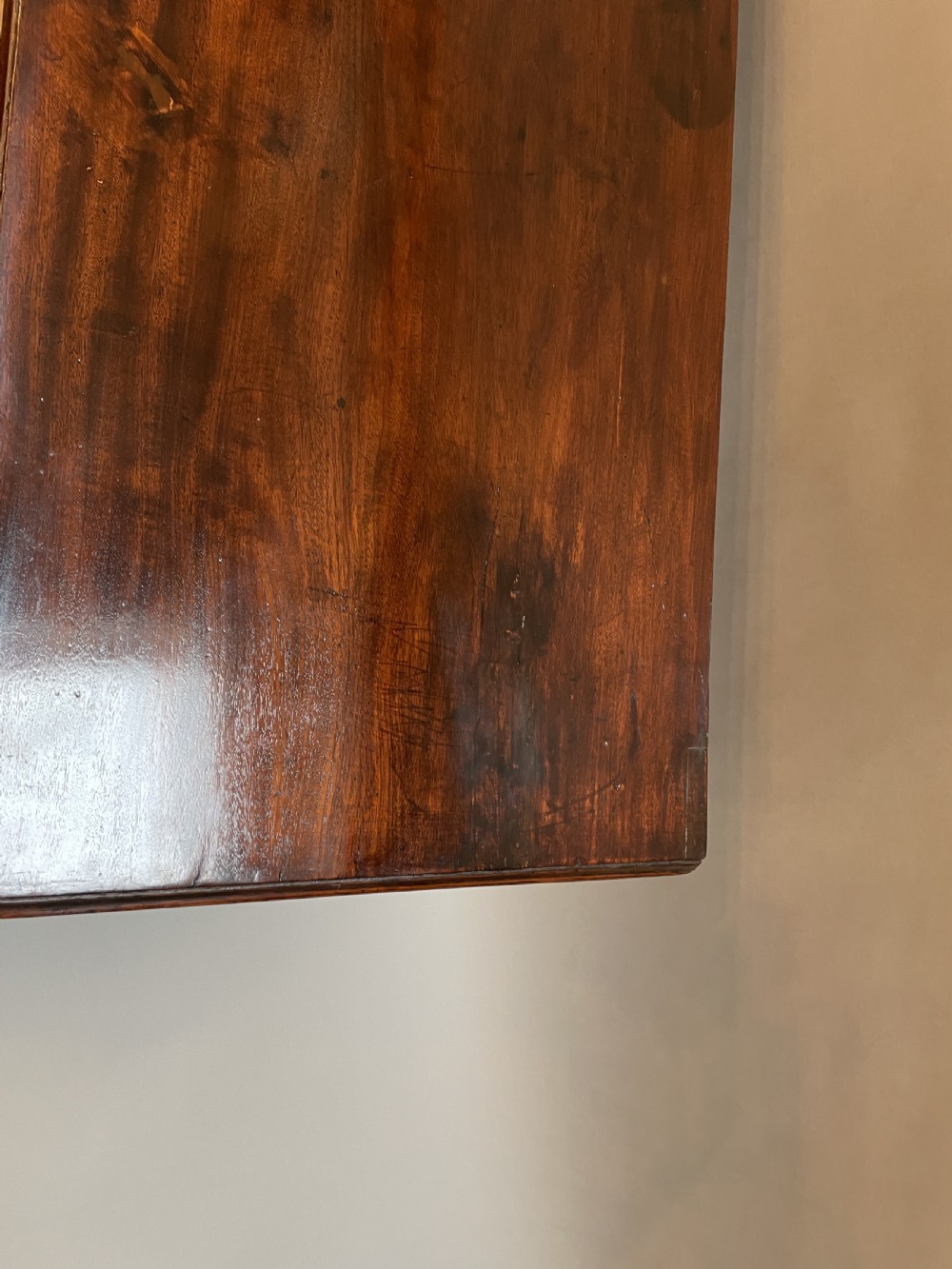 George III Mahogany Low Chest Of Drawers View III