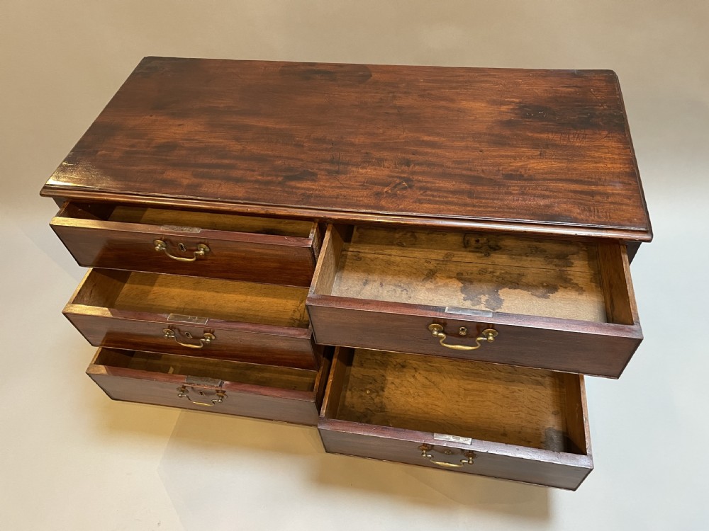 George III Mahogany Low Chest Of Drawers View VIII