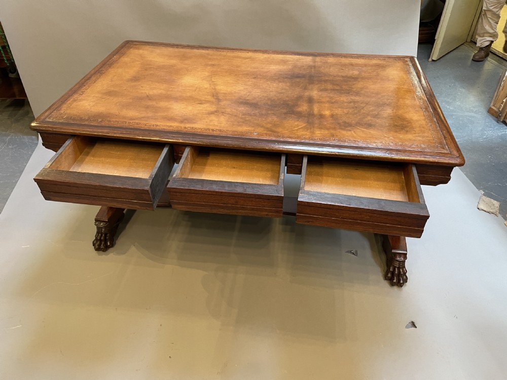Regency Anglo Colonial Rosewood Library Centre Table View V