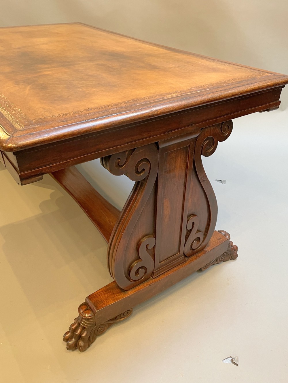 Regency Anglo Colonial Rosewood Library Centre Table View VIII
