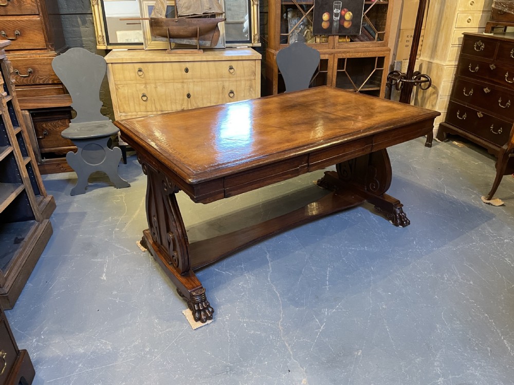 Regency Anglo Colonial Rosewood Library Centre Table View IX