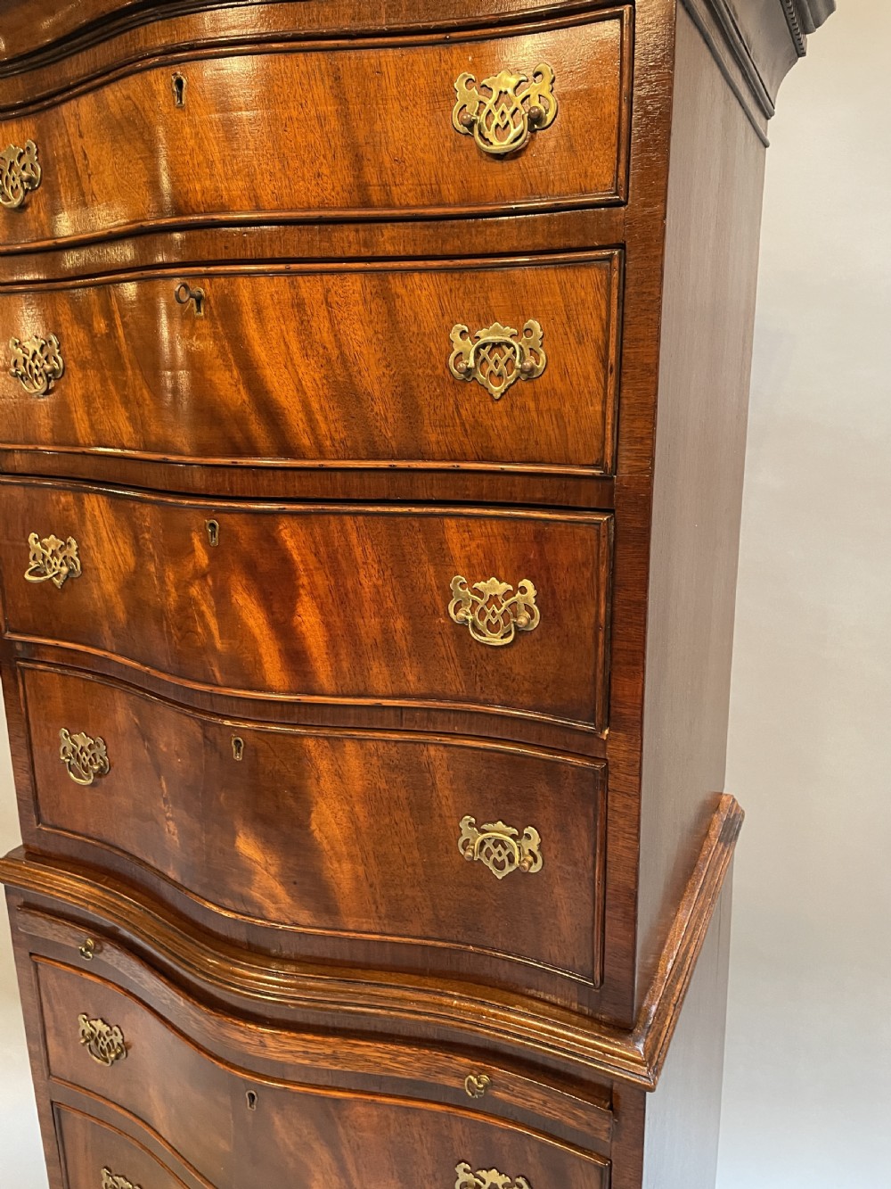 George III Revival narrow chest on chest of drawers View II