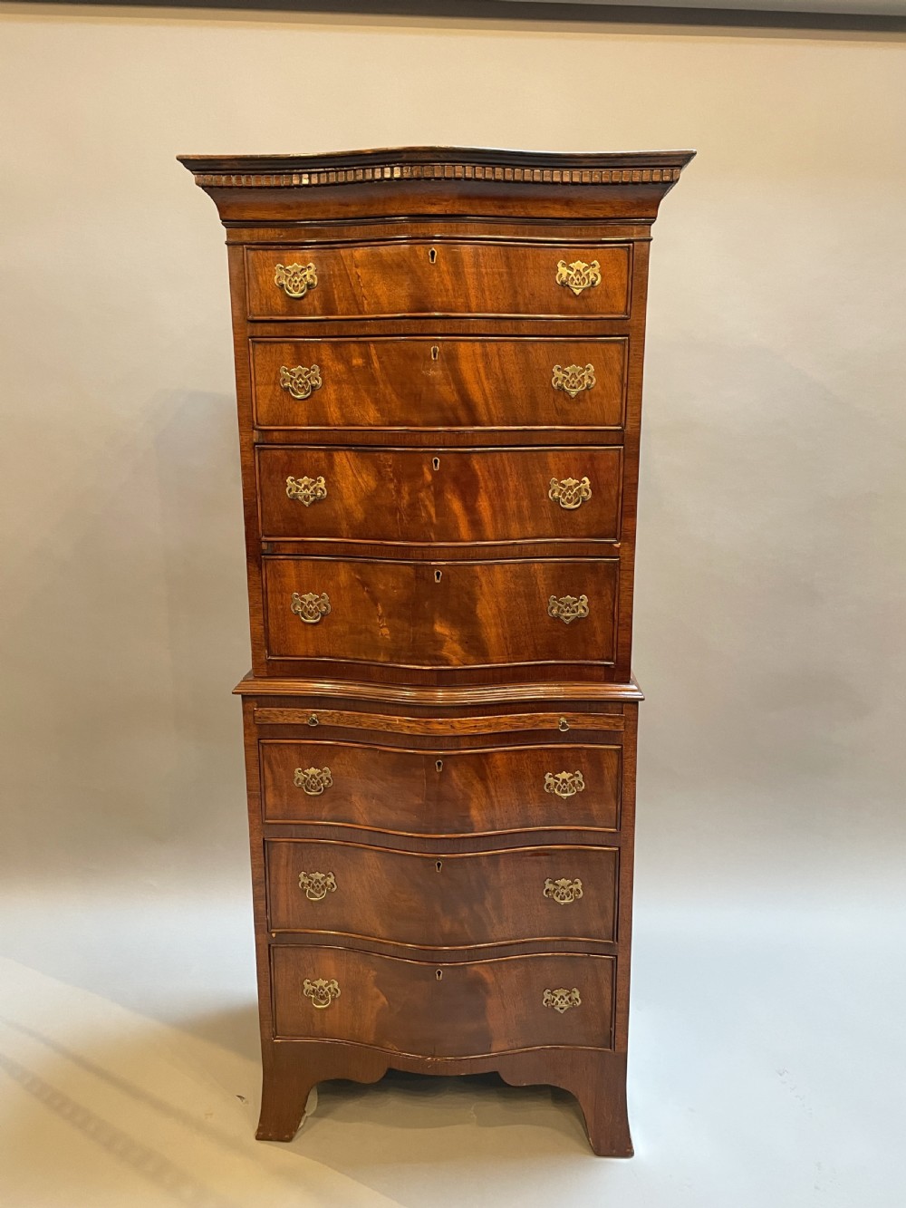 George III Revival narrow chest on chest of drawers View IV
