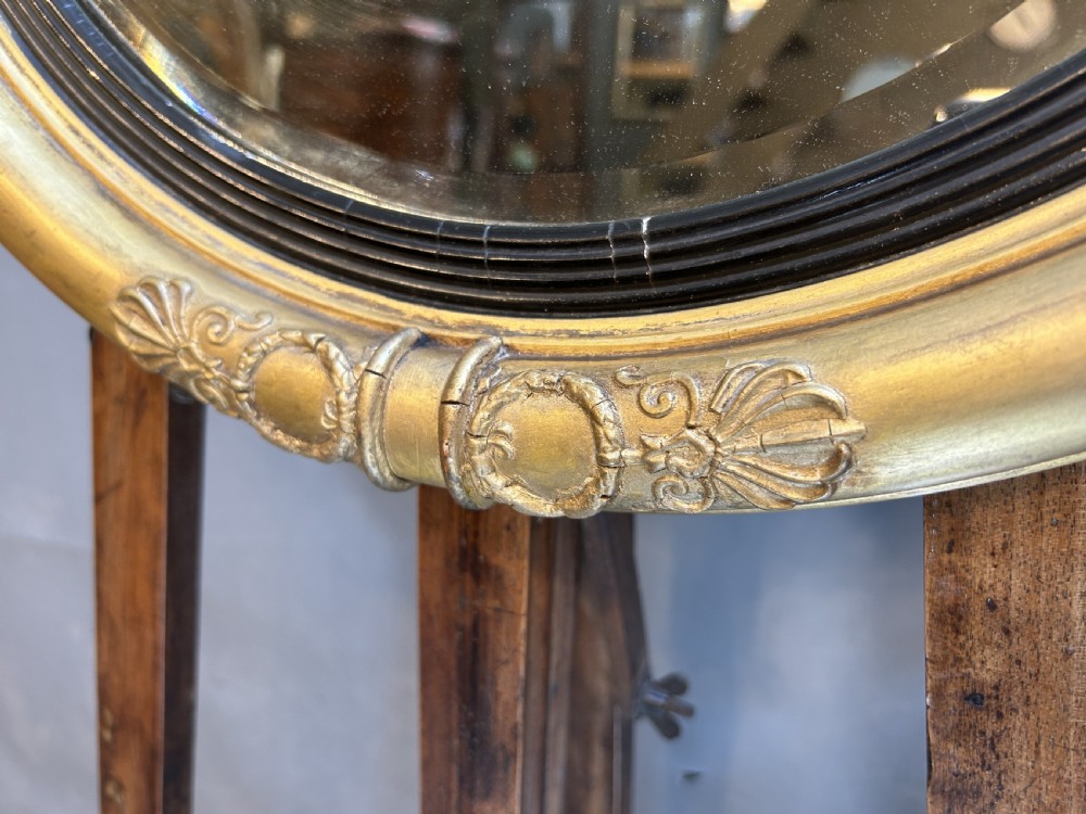 William IV Circular Gilt Mirror View III