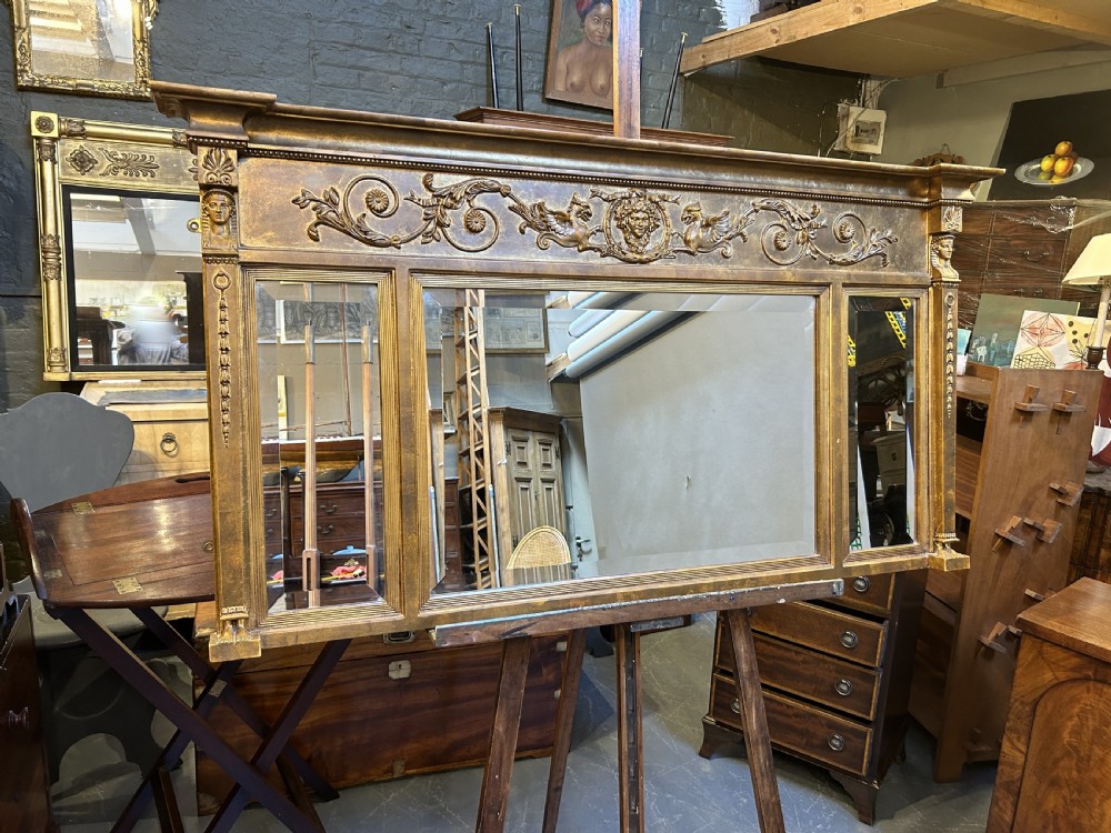 Regency Style Gilt tryptich Overmantel Miror View VII